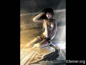 Кайлина на постели Prince of Persia