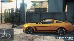 Вид сбоку - Ford Mustang Boss 302, Need For Speed Most Wanted 2012