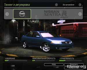 Nissan Sentra SE-R Spec V сток NFS Undegraund 2