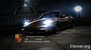 Porsche 911 Turbo S Cabroilet, Need For Speed Hot Pursuit