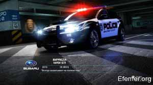 Полицейская Subaru Impreza WRX STI, Need For Speed Hot Pursuit