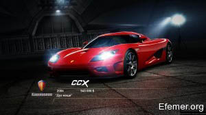Koenigsegg CCX, Need For Speed Hot Pursuit