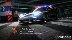 Полицейский Porsche 911 Targa 4S, Need For Speed Hot Pursuit