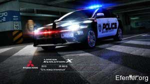 Полицейский Mitsubishi Lancer Evolution X, Need For Speed Hot Pursuit