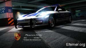 Полицейский Porsche Panamera Turbo, Need For Speed Hot Pursuit