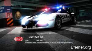 Полицейский Bugatti Veyron 16.4, Need For Speed Hot Pursuit