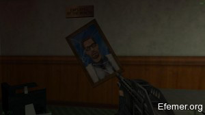 Портрет Гордона Фримена работник месяца в игре Half-Life: Opposing Force