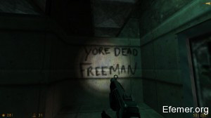 Надпись "you're dead freeman" Half-Life Source