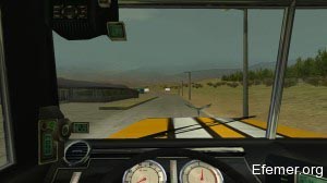 Glutton вид из кабины в игре Hard Truck: 18 Wheels of Steel