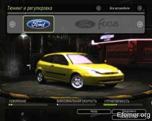 сток Ford Focus ZX3 NFS Undegraund 2