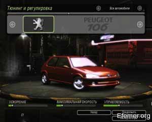 Peugeot 106 сток NFS Undegraund 2
