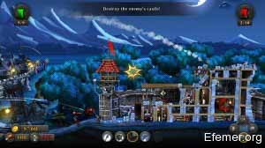 Полуразрушенный вражеский замок в игре Castle Storm