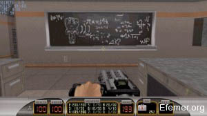 Устройство Октобраина нарисованное на доске Duke Nukem 3D: Megaton Edition