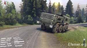 МАЗ-537 в игре Spintires