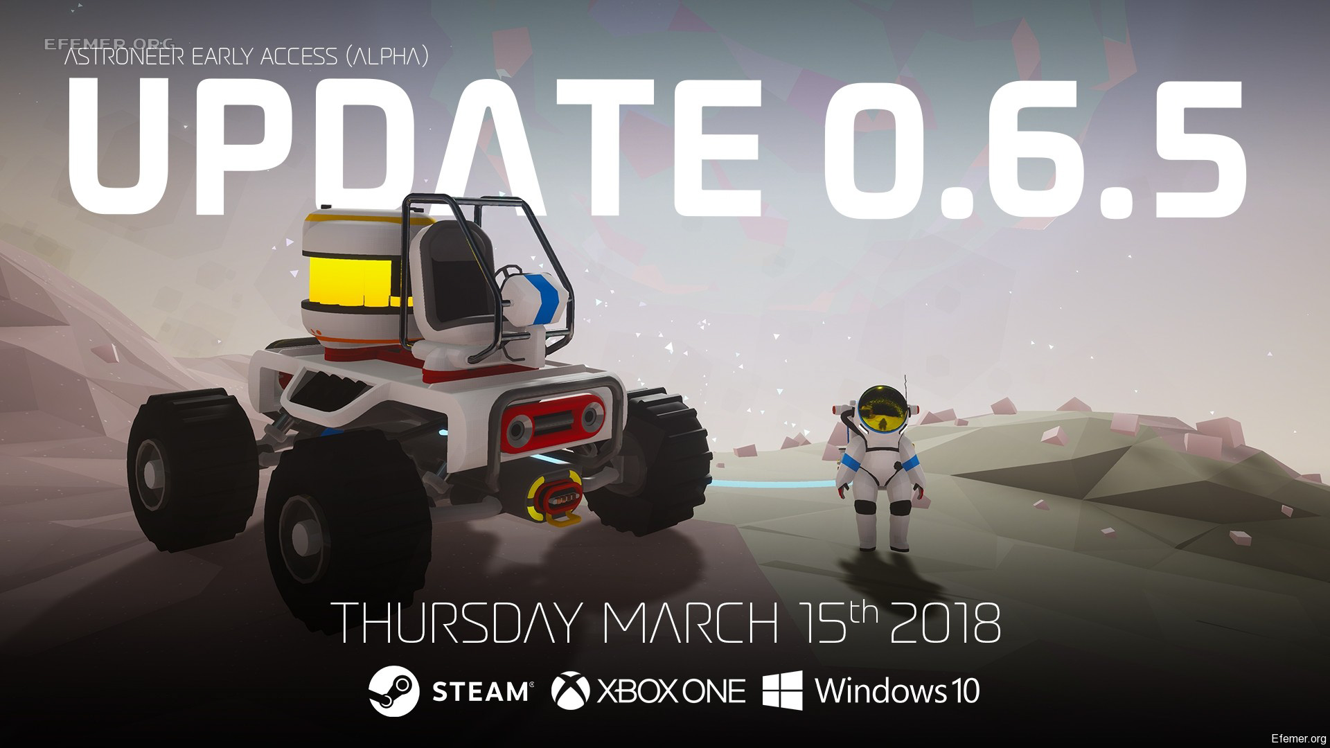 Обложка патча «Update 0.6.5» игры Astroneer