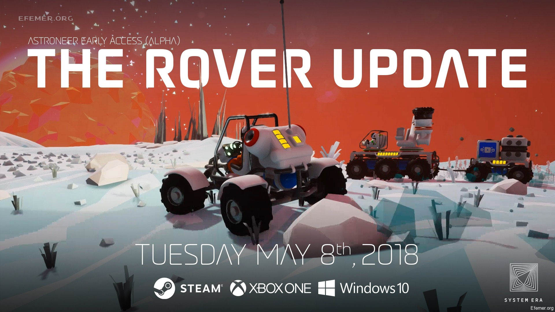 Обложка патча «The Rover Update» игры Astroneer