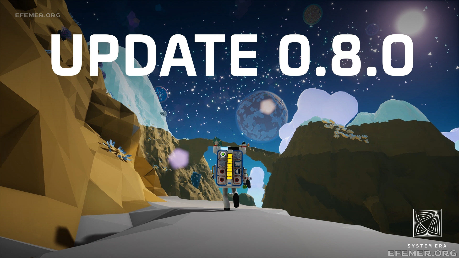 Обложка патча «Update 0.8.0» игры Astroneer