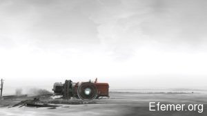Скриншот начальной версии сухопутного корабля из игры FAR: Lone Sails