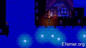 Скриншот светящихся медуз из игры Stardew Valley