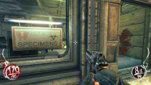 Надпись «Specimens» как ориентир для тайника №3, Shadow Warrior 2013