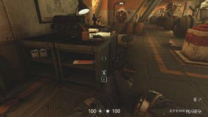 Эскиз №42 «Интерьеры аэростата», лежащий в ящике, Wolfenstein II: The New Colossus