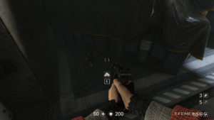 Золото №21 «Элитный солдат с дробовиком», скрытое за ящиком, Wolfenstein II: The New Colossus