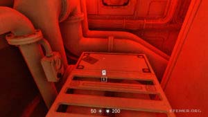 Лежащая на полу карточка звезды №3 «Томми Дет», Wolfenstein II