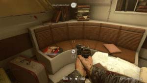 Запись №9 «Viktor und die Vokalisten: «Berlin Boys & Stuttgart Girls», лежащая на диване, Wolfenstein II: The New Colossus
