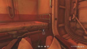 Лежащий на койке эскиз №1 «Ферма и медотсек «Молота Евы», Wolfenstein II: The New Colossus