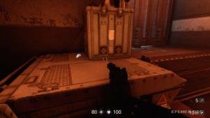 Золото №29 «Инженер», лежащее на платформе, Wolfenstein II: The New Colossus