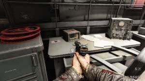 Карточка звезды №47 «Джимми Келл», лежащая на столе, Wolfenstein II: The New Colossus