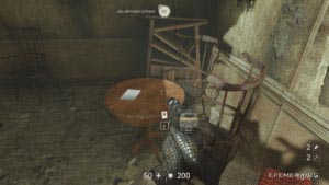 Лежащая на столике карточка звезды №9 «Себастиан Хофф», Wolfenstein II: The New Colossus