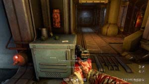 Текст №96 «Открытка от Карлы», лежащий на ящике, Wolfenstein II: The New Colossus