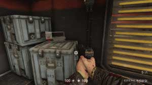 Улучшение оружия №2, лежащее на ящике, Wolfenstein II: The New Colossus