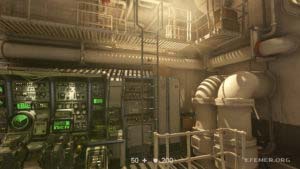 Лестница ведущая к карточке звезды №3 «Томми Дет», Wolfenstein II: The New Colossus