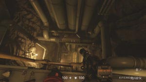 Выступ, на котором лежит модификация для оружия, Wolfenstein II: The New Colossus