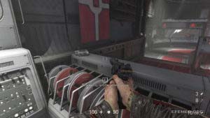 Лежащий около бобин текст №144 «Электронное письмо генерала Энгель», Wolfenstein II: The New Colossus