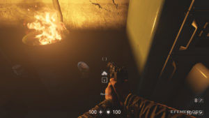 Золото №35 «Новое тело», лежащее рядом с бочкой, Wolfenstein II: The New Colossus