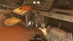 Карта окрестностей поселения Венеры, прислонённая к пульту, Wolfenstein II: The New Colossus