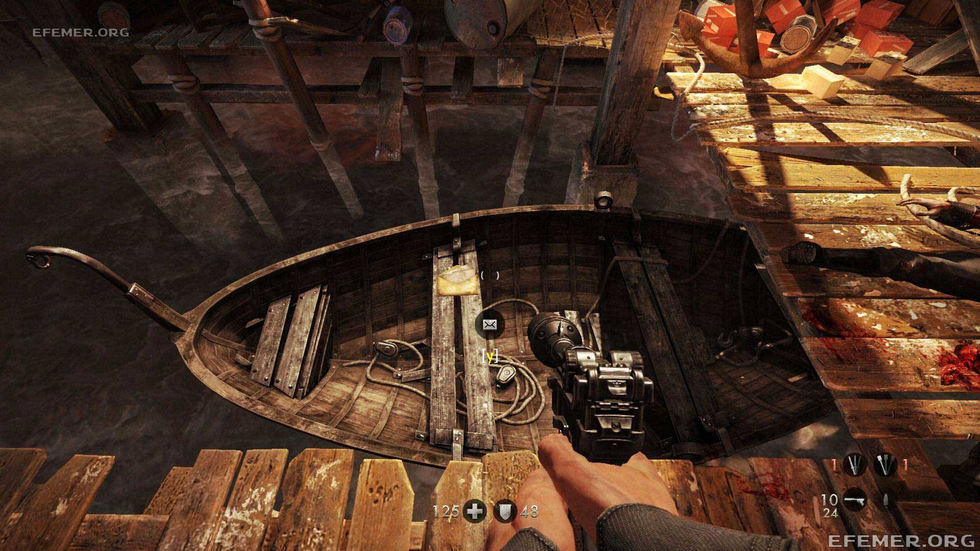 Письмо Катрин, лежащее в лодке Письмо Катрин, лежащее в лодке, Wolfenstein: The Old Blood