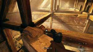 Коллекционное золото №36, лежащее на балке, Wolfenstein: The Old Blood