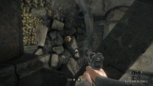 Коллекционное золото №64, валяющееся на камне, Wolfenstein: The Old Blood