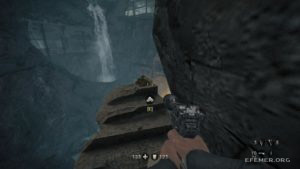 Коллекционное золото №63, лежащее на лестнице, Wolfenstein: The Old Blood