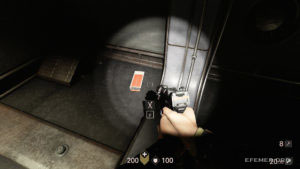 Эскиз №49 «Аусмерцер», валяющийся на полу, Wolfenstein II: The New Colossus