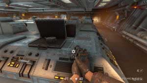 Модификатор «Барабанный магазин», лежащий на пульте, Wolfenstein II: The New Colossus