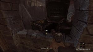 Коллекционное золото №53, лежащее на ящике, Wolfenstein: The Old Blood