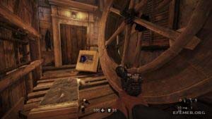Матрас, лежащий рядом с водяным колесом, Wolfenstein: The Old Blood