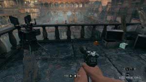 Коллекционное золото №33, лежащее рядом с основанием пулемёта, Wolfenstein: The Old Blood