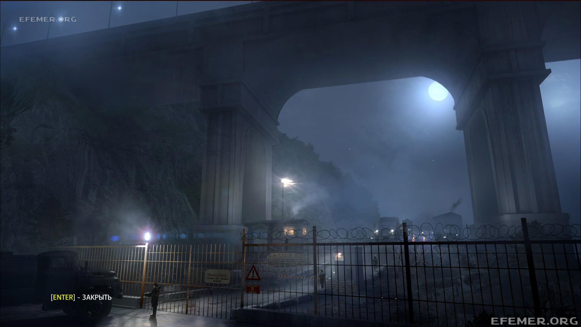 Арт «Мост через Одер» из игры Wolfenstein: The New Order