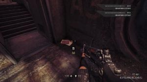 Фрагмент кода машины «Энигма» 1:9, валяющийся возле двери, Wolfenstein: The New Order